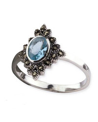 Ring 'Blue Marcasite' mit Zirkonia - vergleichen und günstig kaufen